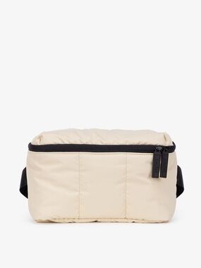 Calpak Luka Belt Bag in Oatmeal with Black Accents